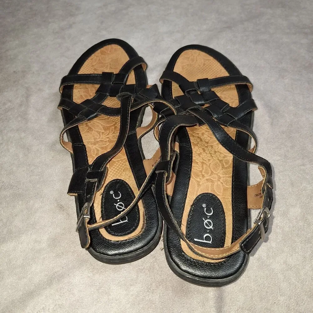 B.O.C Women’s Leather Strappy Brown Sandal Women's Size 10M  C64309